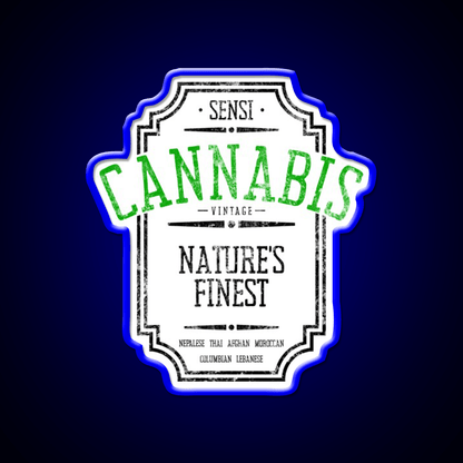 Vintage Hemp Inspired Green Leaf Led Neon Sign Rgb Color - Shineneon