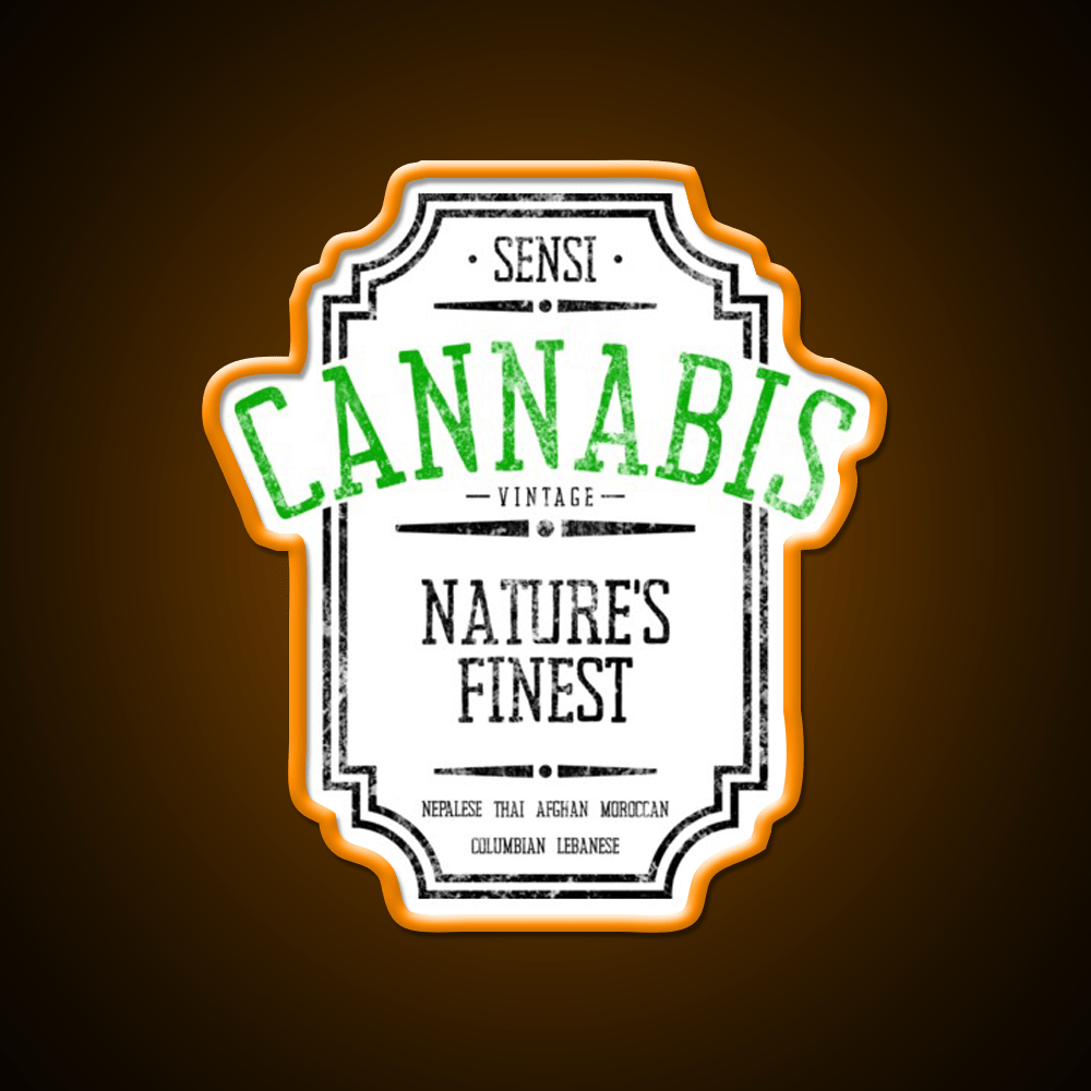 Vintage Hemp Inspired Green Leaf Led Neon Sign Rgb Color - Shineneon