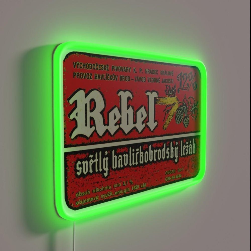 Vintage Imported Craft Beer Label Rgb Led Neon Sign Restaurant Wall Art - Shineneon