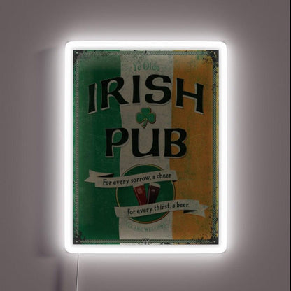 Vintage Irish Pub Sign Rgb Led Neon Sign - Shineneon