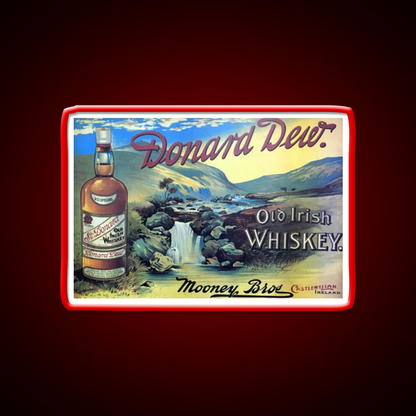 Vintage Irish Whiskey Poster Whiskey Drink Bar Led Neon Sign Rgb Color