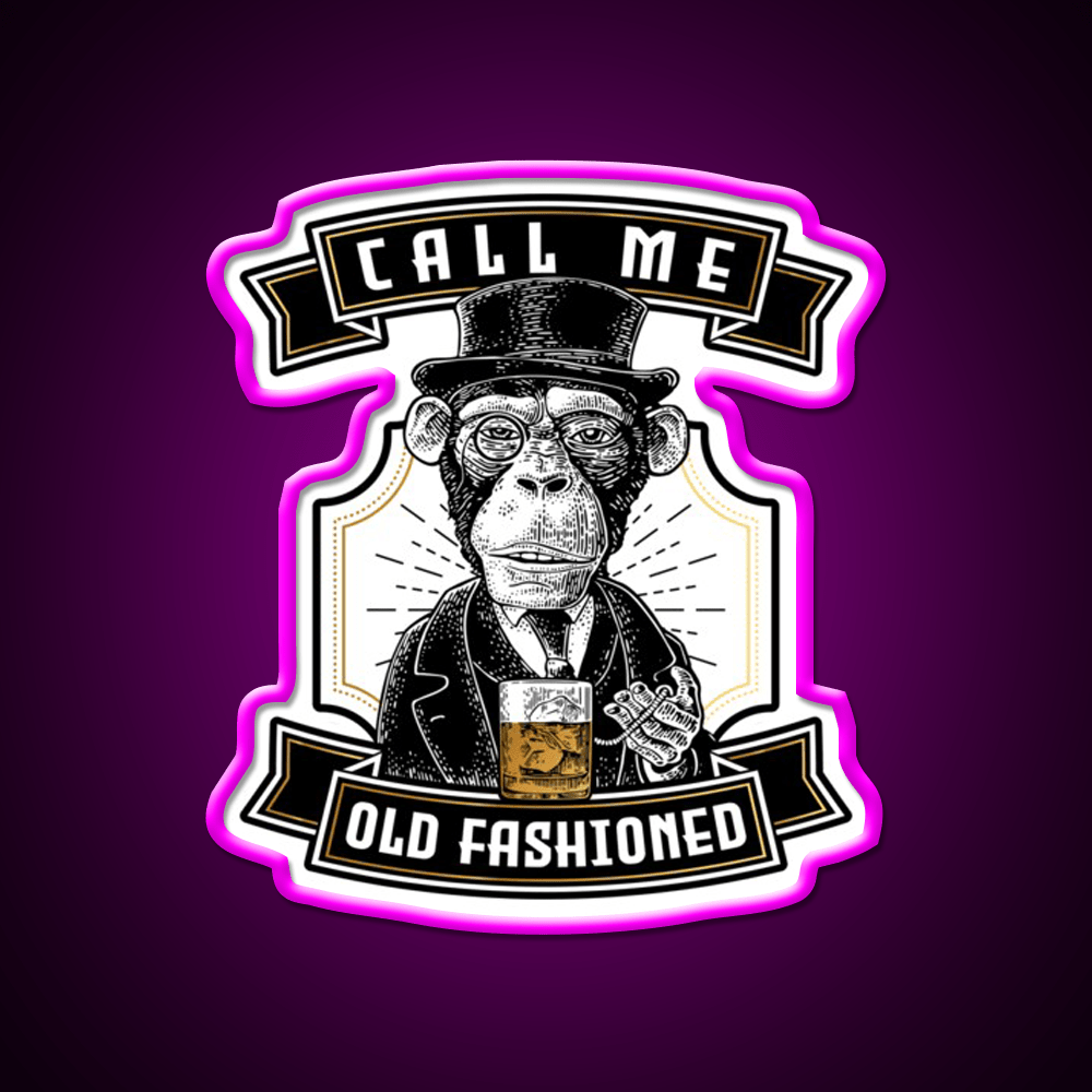 Vintage Just Call Me Old Fashioned Cocktail Bar Decor Led Neon Sign Rgb Color - Shineneon