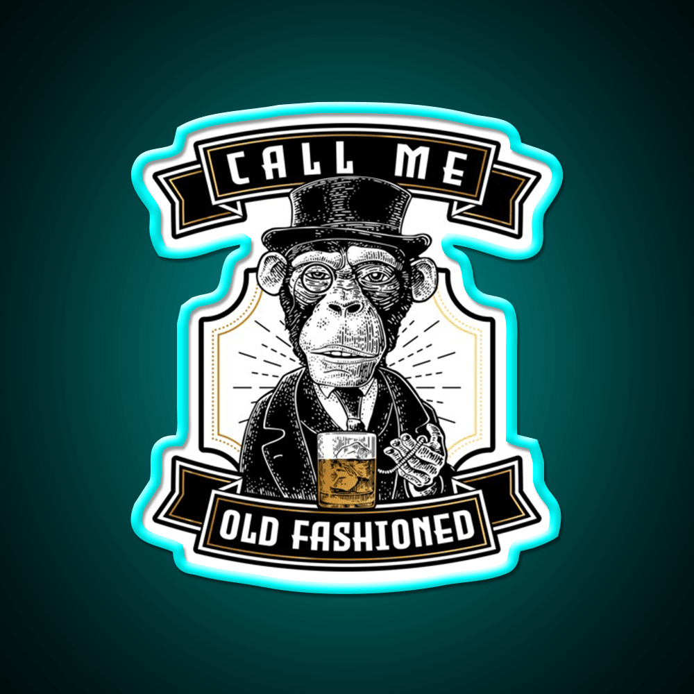 Vintage Just Call Me Old Fashioned Cocktail Bar Decor Led Neon Sign Rgb Color - Shineneon