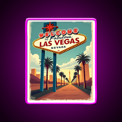 Vintage Las Vegas Strip Welcome Sign Welcome Led Neon Sign Open Sign Rgb Color - Shineneon
