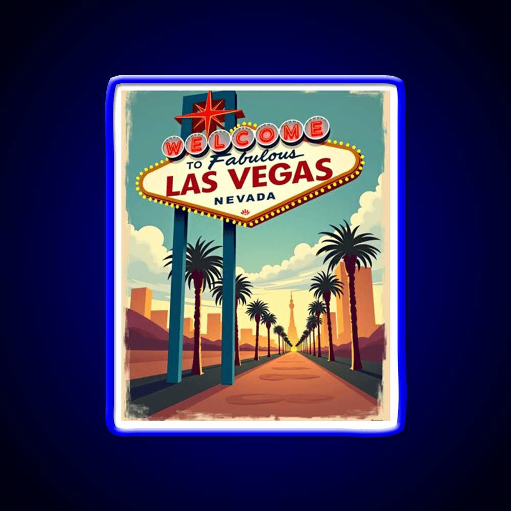 Vintage Las Vegas Strip Welcome Sign Welcome Led Neon Sign Open Sign Rgb Color - Shineneon