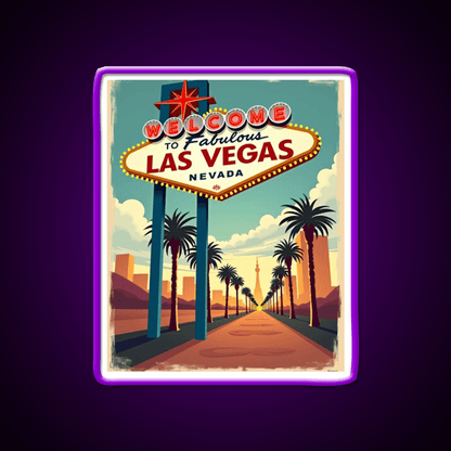Vintage Las Vegas Strip Welcome Sign Welcome Led Neon Sign Open Sign Rgb Color - Shineneon