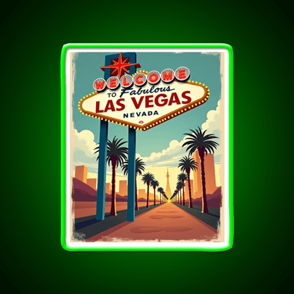 Vintage Las Vegas Strip Welcome Sign Welcome Led Neon Sign Open Sign Rgb Color - Shineneon