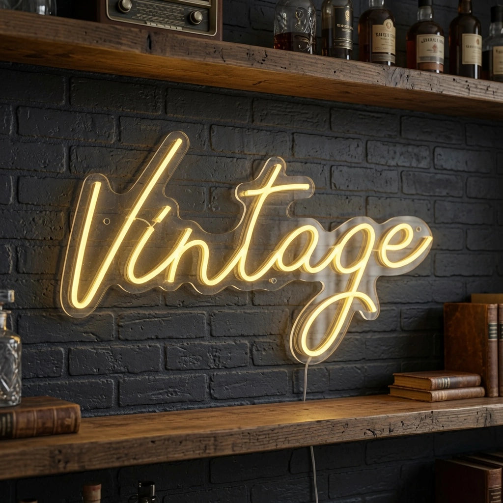 Vintage LED Neon Sign - 03 Real Lifestyle Scene