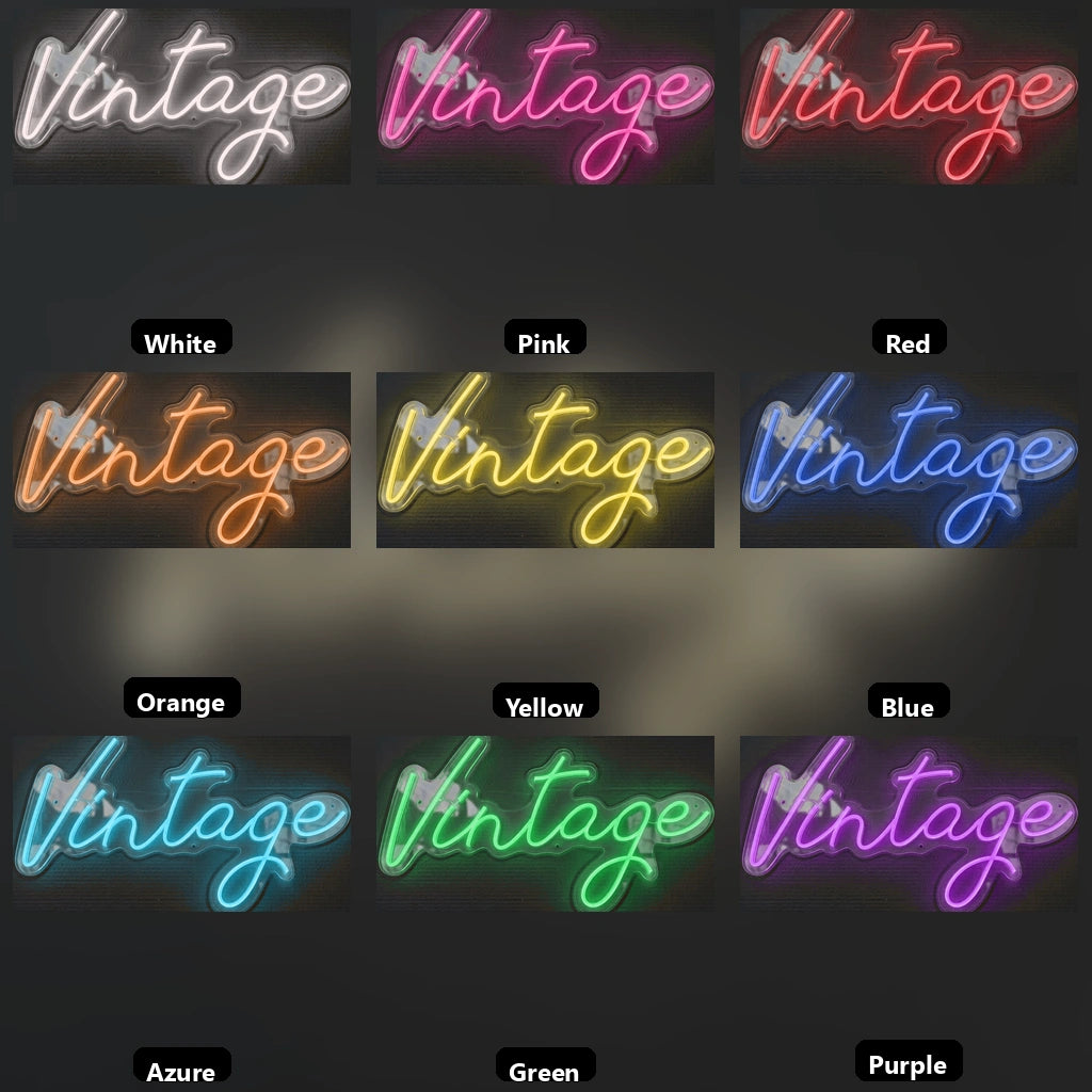 Vintage LED Neon Sign - 05 Color Grid