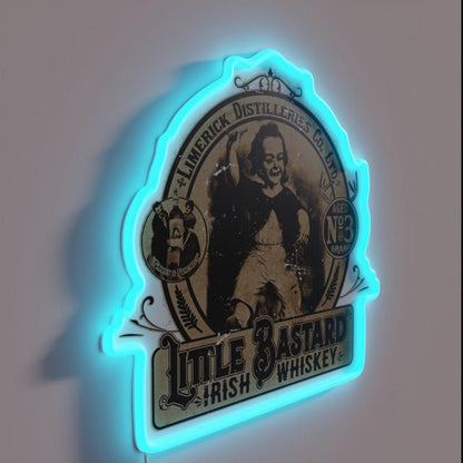 Vintage Little Bastard Irish Whiskey Rgb Led Neon Sign - Shineneon