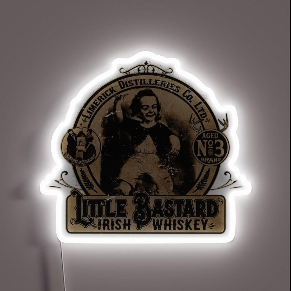 Vintage Little Bastard Irish Whiskey Rgb Led Neon Sign - Shineneon