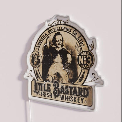 Vintage Little Bastard Irish Whiskey Rgb Led Neon Sign - Shineneon