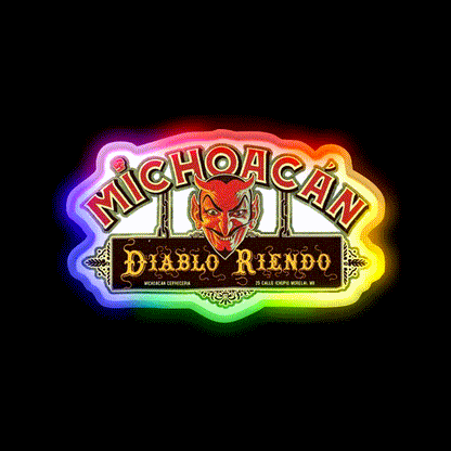 Vintage Michoacan Beer Party Drink Tequila Led Neon Sign Rgb Color - LED neon sign close-up detail