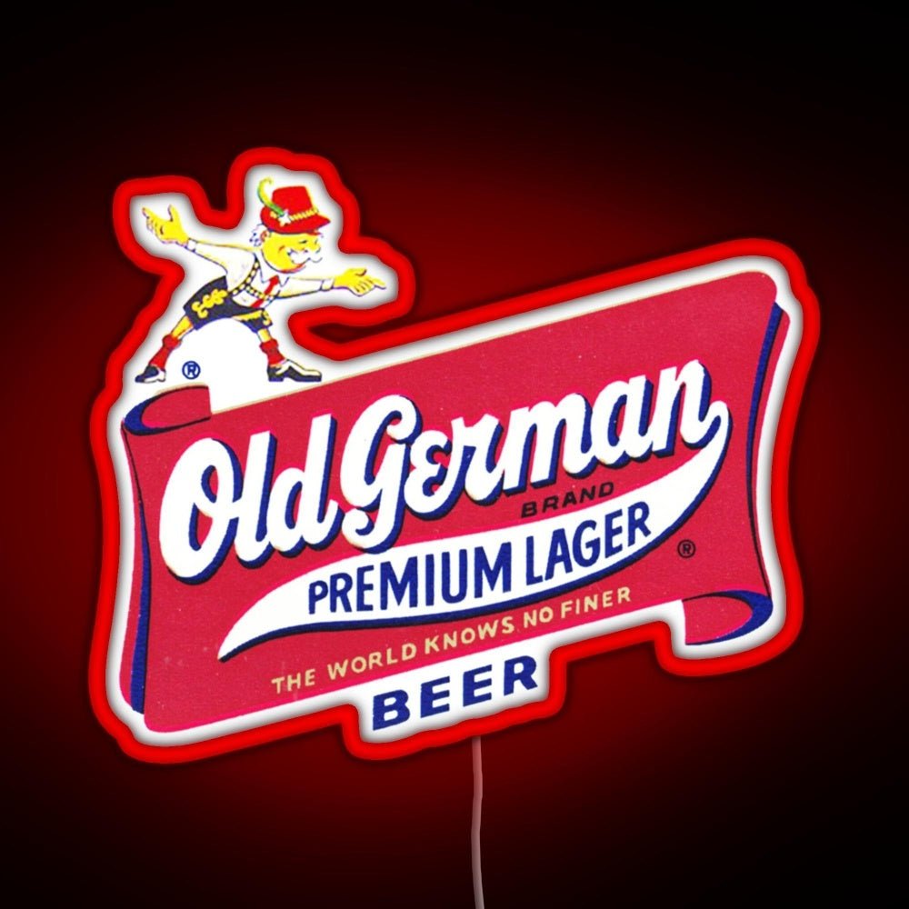 Vintage Old German Beer Logo Rgb Neon Sign - Shineneon
