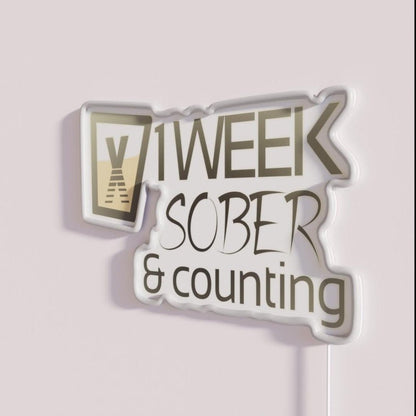 Vintage One Week Sober Sober Life Rgb Led Neon Sign - Shineneon