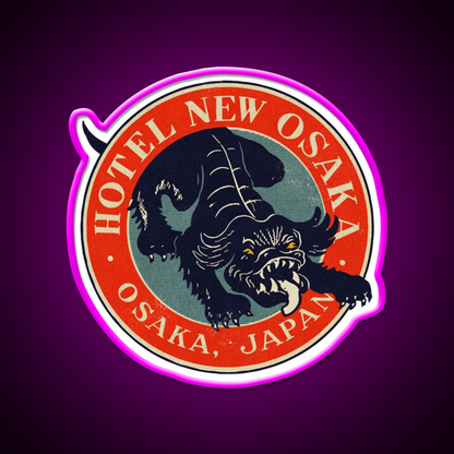 Vintage Osaka Japan Hotel Whiskey Drink Bar Led Neon Sign Rgb Color