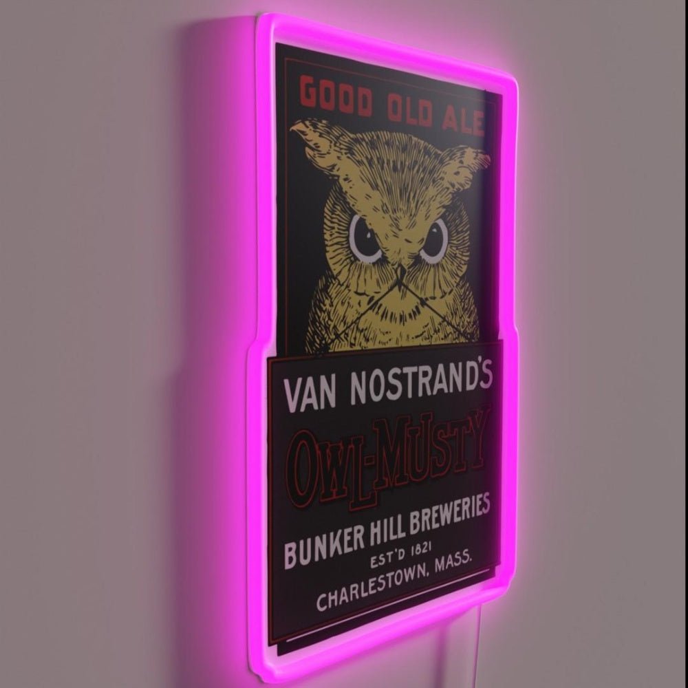 Vintage Owl Brewery Rgb Led Neon Sign - Shineneon