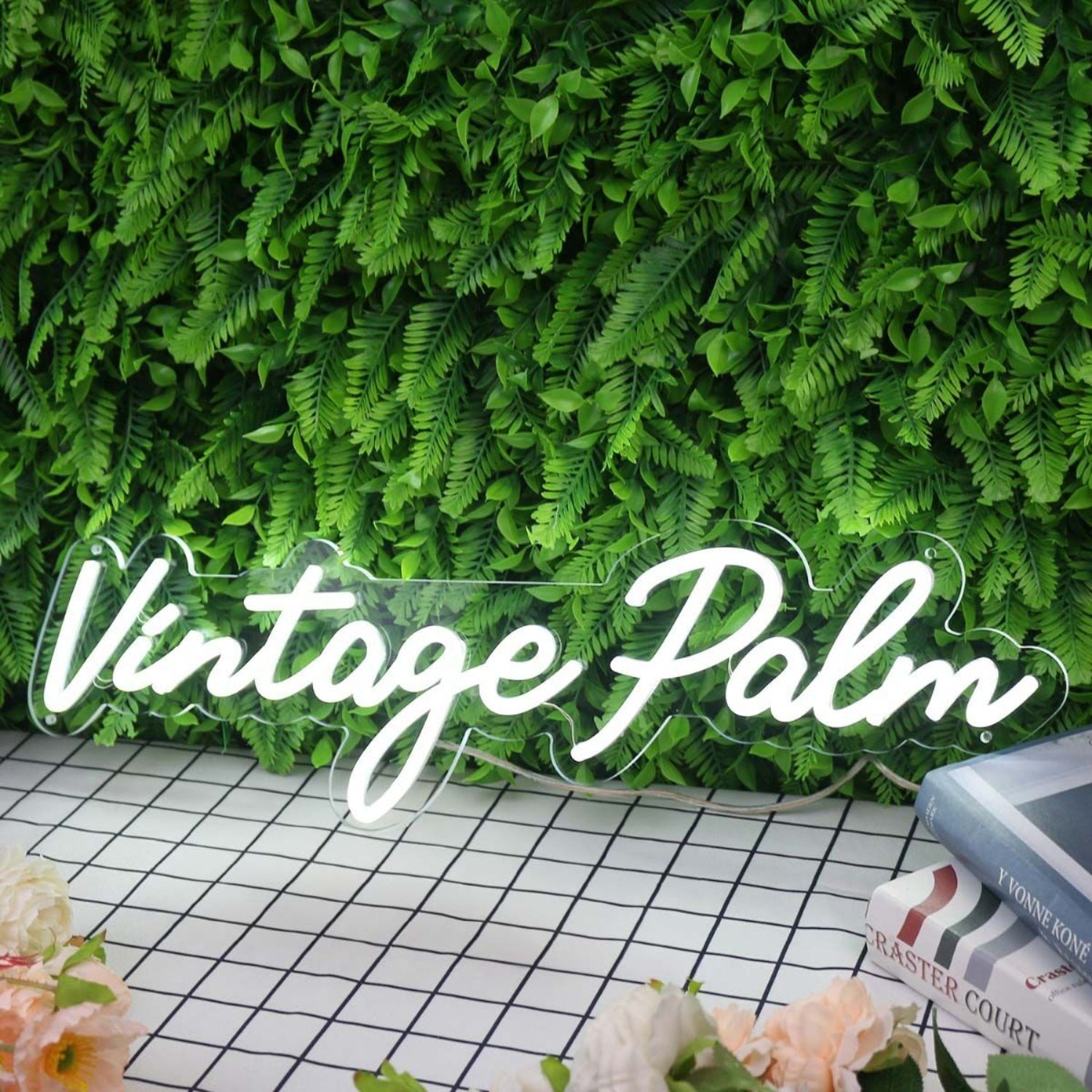 Vintage Palm White Led Neon Sign - Shineneon