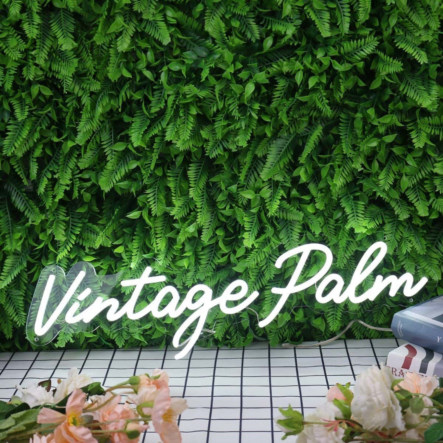 Vintage Palm White Led Neon Sign - Shineneon