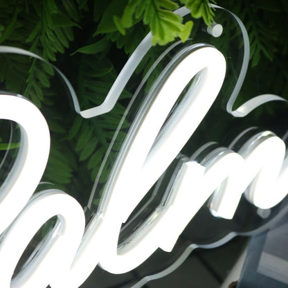 Vintage Palm White Led Neon Sign - Shineneon