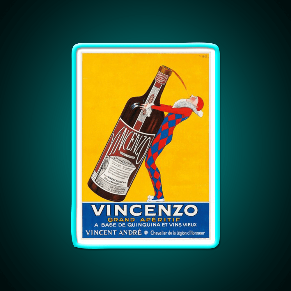 Vintage Pub Vincenzo Aperitif Cocktail Bar Decor Led Neon Sign Rgb Color - Shineneon