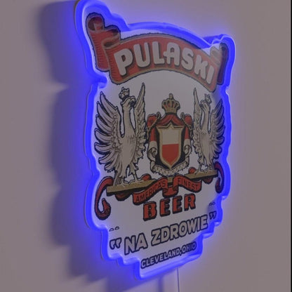 Vintage Pulaski Beer Cleveland Sandusky Ohio Rgb Led Neon Sign - Shineneon