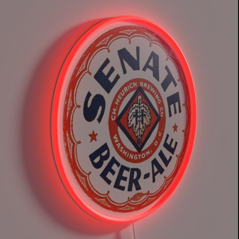 Vintage Senate Beer Heurich Brewing Washington Dc Rgb Led Neon Sign - Shineneon