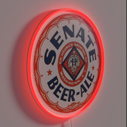 Vintage Senate Beer Heurich Brewing Washington Dc Rgb Led Neon Sign - Shineneon