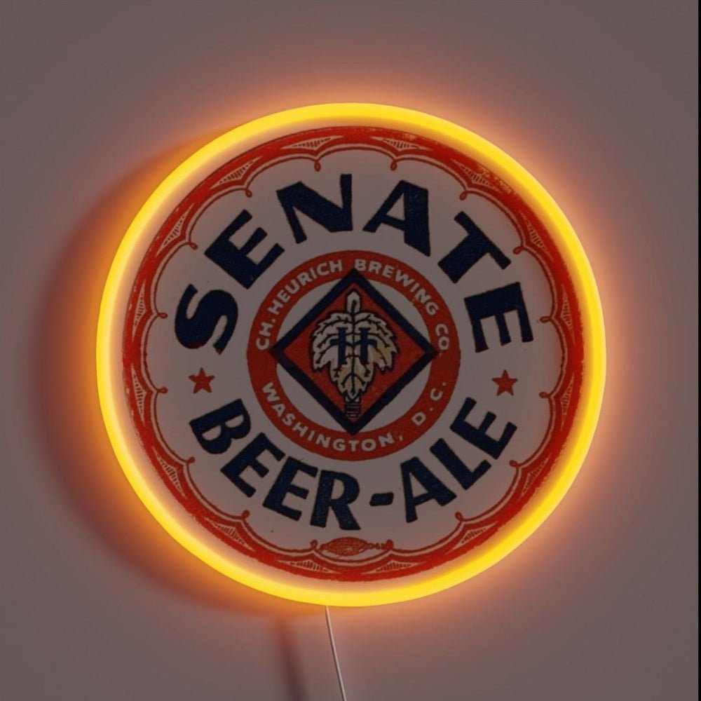 Vintage Senate Beer Heurich Brewing Washington Dc Rgb Led Neon Sign - Shineneon