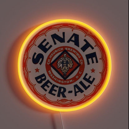 Vintage Senate Beer Heurich Brewing Washington Dc Rgb Led Neon Sign - Shineneon