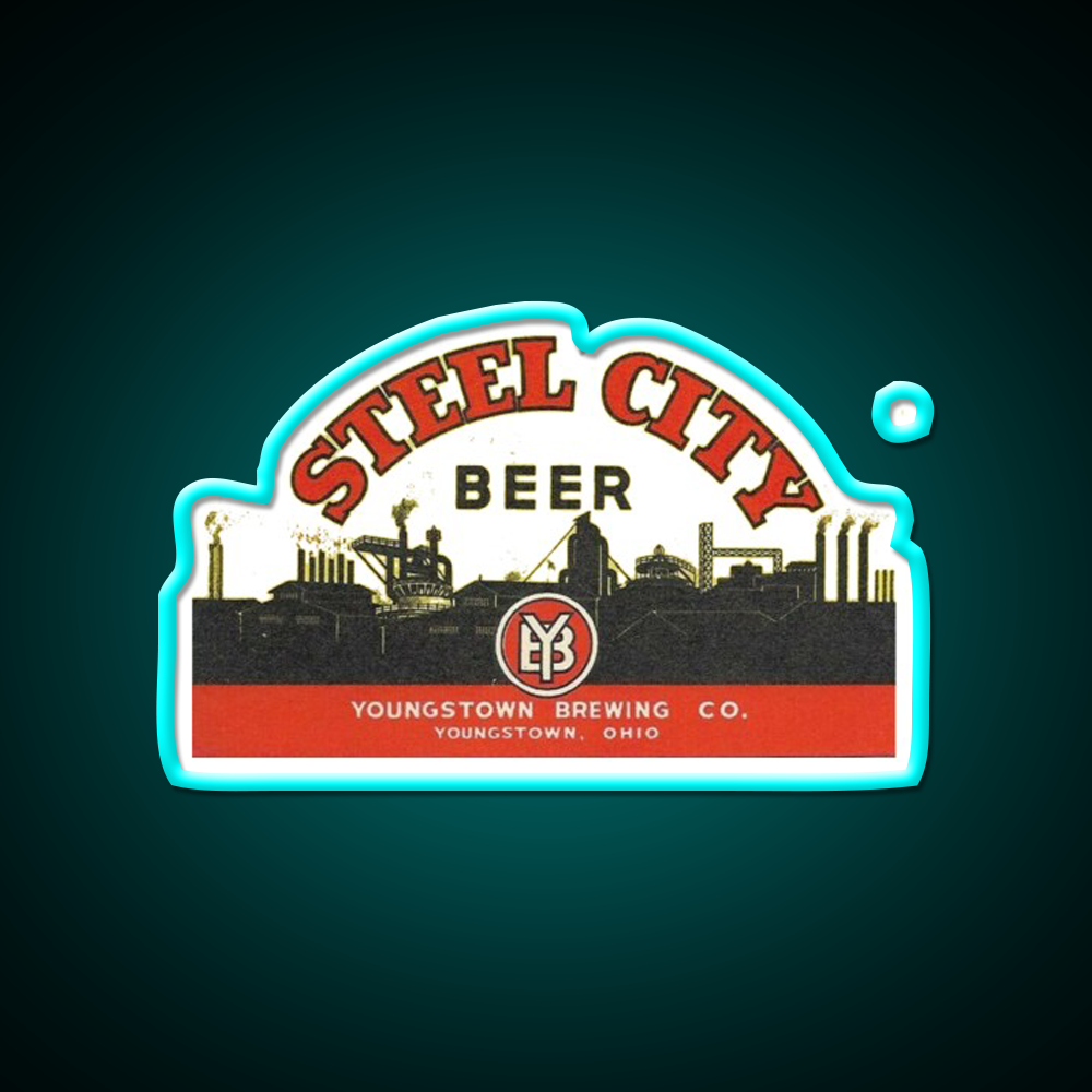Vintage Sl City Beer Youngstown Ohio Beer Bar Decor Led Neon Sign Rgb Color - Size and dimension reference