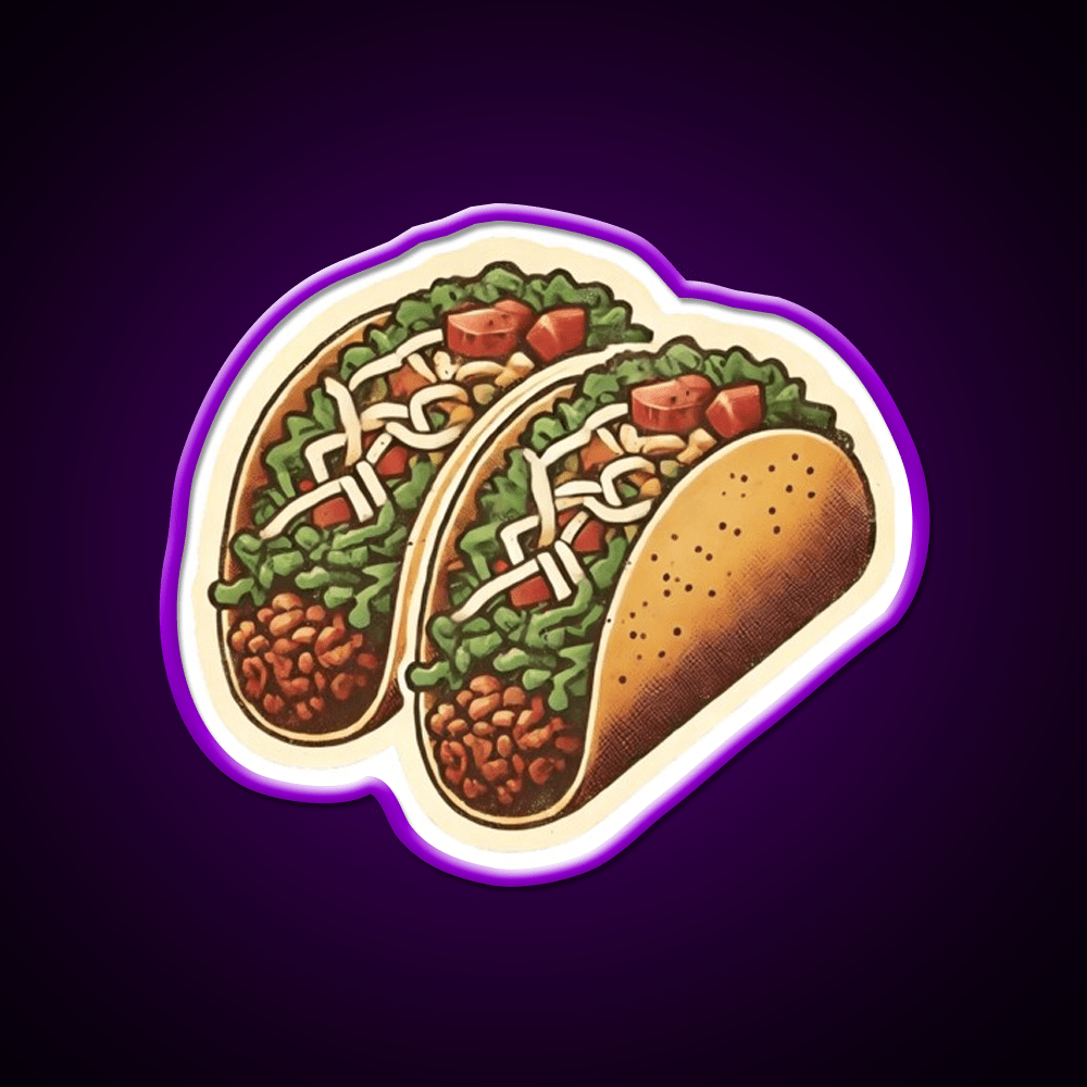Vintage Taco Led Neon Sign Of Mexican Taco Led Neon Sign Rgb Color - Shineneon