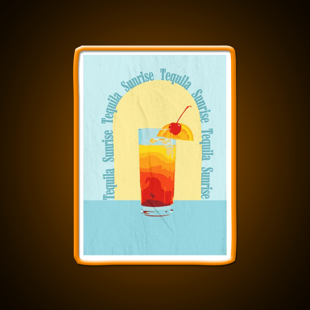 Vintage Tequila Sunrise Party Drink Tequila Led Neon Sign Rgb Color - Shineneon