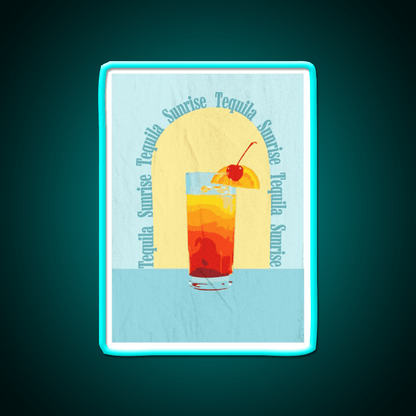 Vintage Tequila Sunrise Party Drink Tequila Led Neon Sign Rgb Color - Shineneon