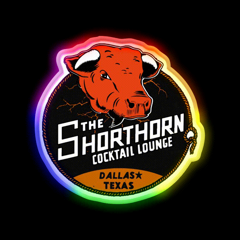 Vintage Texas Dive Bar Whiskey Drink Bar Led Neon Sign Rgb Color