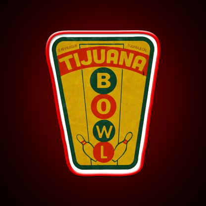 Vintage Tijuana Mexico Bowling Alley Whiskey Drink Bar Led Neon Sign Rgb Color - Shineneon