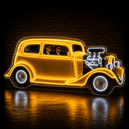 Vintage Two Hot Rod Custom LED Neon Sign - Shineneon