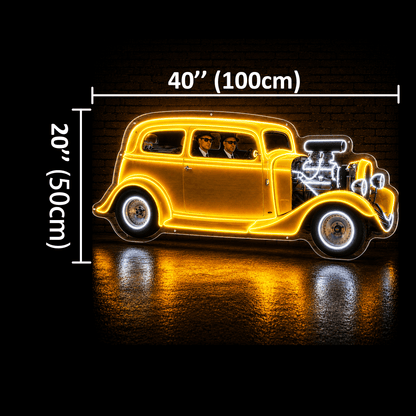 Vintage Two Hot Rod Custom LED Neon Sign - Shineneon