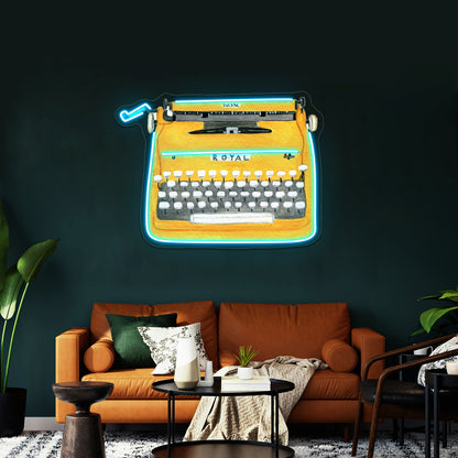 Vintage Typewriter Artwork Neon Signs Custom | Shineneon