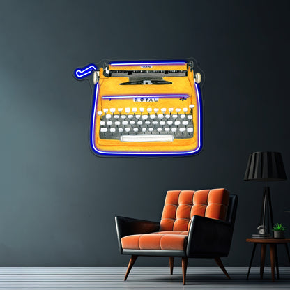 Vintage Typewriter Artwork Neon Signs Custom | Shineneon