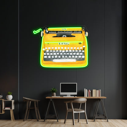 Vintage Typewriter Artwork Neon Signs Custom | Shineneon