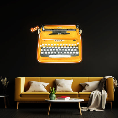 Vintage Typewriter Artwork Neon Signs Custom | Shineneon