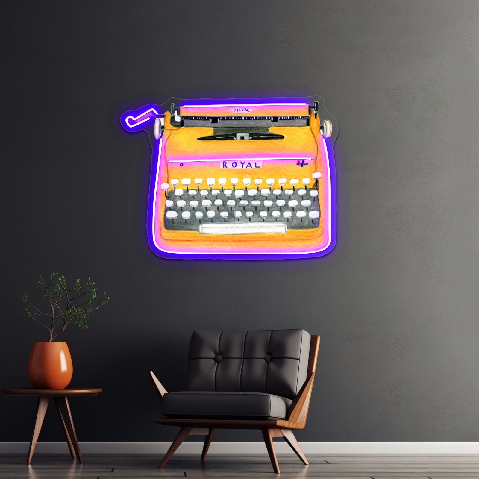 Vintage Typewriter Artwork Neon Signs Custom | Shineneon