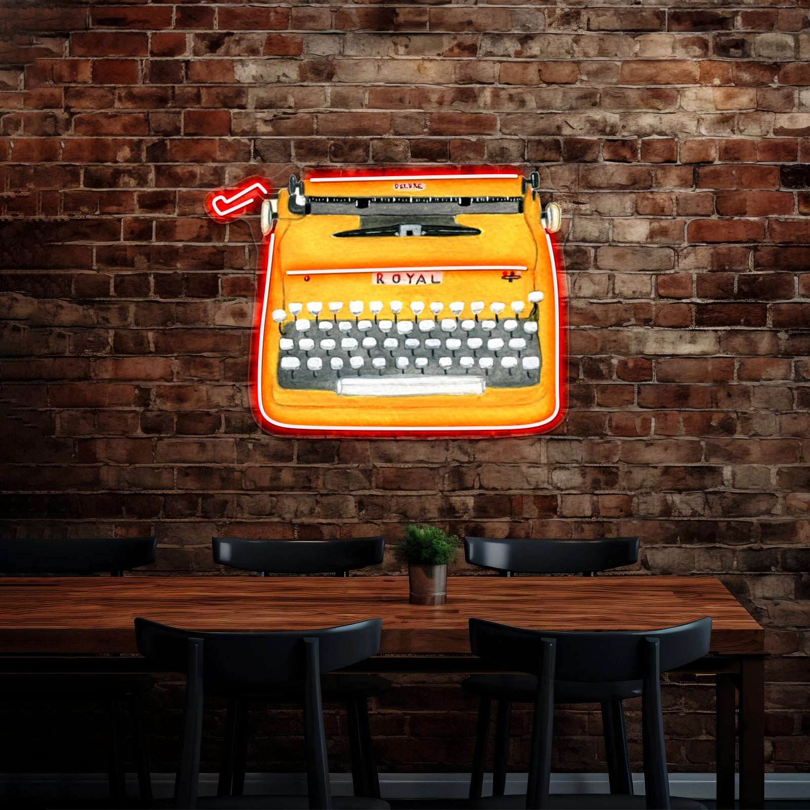 Vintage Typewriter Artwork Neon Signs Custom | Shineneon