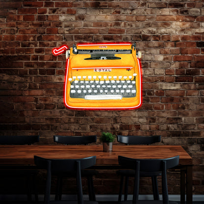 Vintage Typewriter Artwork Neon Signs Custom | Shineneon