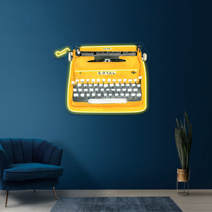 Vintage Typewriter Artwork Neon Signs Custom | Shineneon
