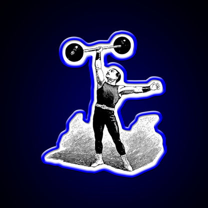 Vintage Weightlifter Gym Fitness Led Neon Sign Rgb Color - LED neon sign view 5