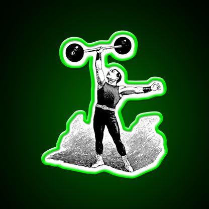 Vintage Weightlifter Gym Fitness Led Neon Sign Rgb Color - LED neon sign view 8