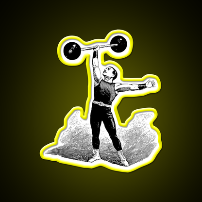 Vintage Weightlifter Gym Fitness Led Neon Sign Rgb Color - LED neon sign view 7