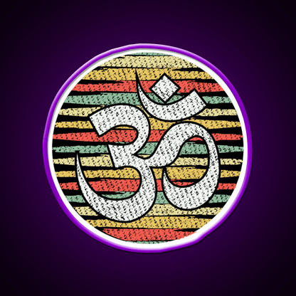 Vintage Yoga Om Yoga Led Neon Sign For Wellness Space Rgb Color - Shineneon